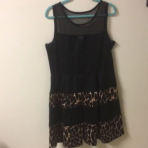 Black Leopard Dress